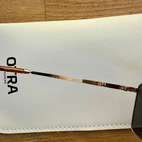Otra Eyewear - Margo Square Frame Sunglasses in Gold & Brown
